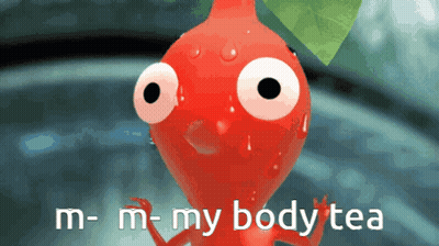 Cartoon Saying M-M-My Body Tea GIF