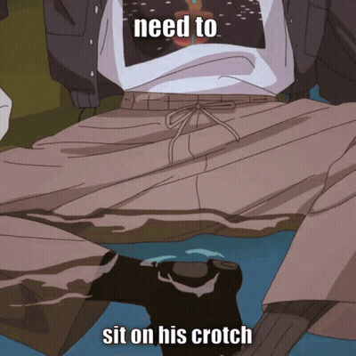 Cartoon Saying Need To Sit On His Crotch GIF