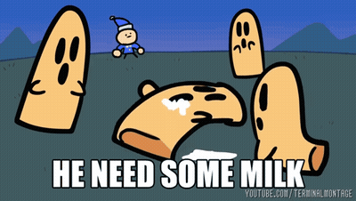 Cartoon Saying Needs Milk With Ghost GIF