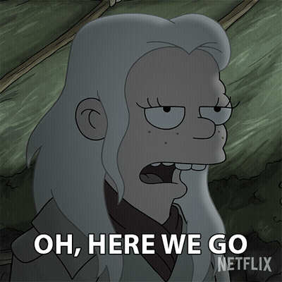 Cartoon Saying Oh Here We Go GIF