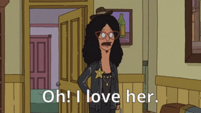 Cartoon Saying Oh I Love Her GIF