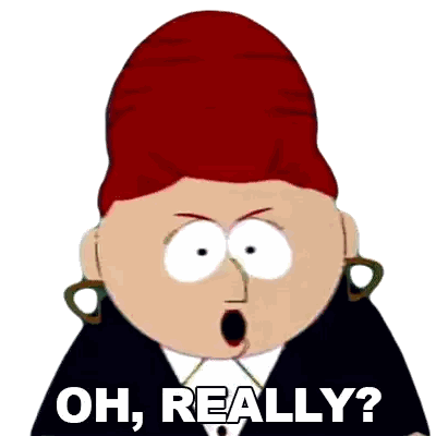 Cartoon Saying Oh Really Sticker
