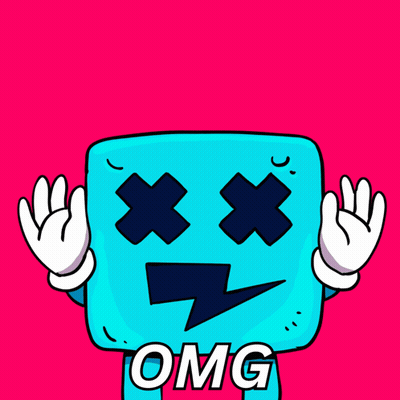 Cartoon Saying OMG With Lightning Bolt Face GIF