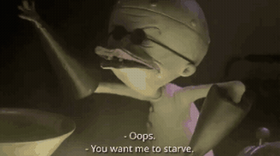 Cartoon Saying Oops You Want Me To Starve GIF