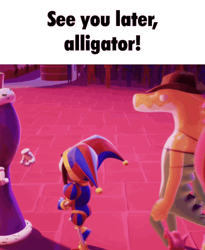 Cartoon Saying See You Later Alligator GIF