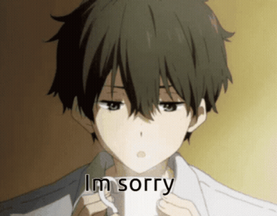 Cartoon Saying Sorry With Paper GIF
