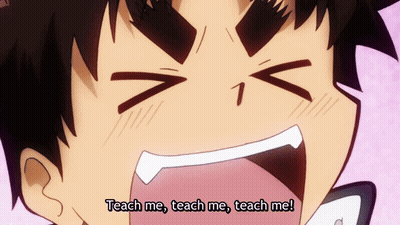 Cartoon Saying Teach Me Teach Me Teach Me GIF