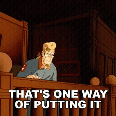 Cartoon Saying That's One Way Of Putting It On Balcony GIF