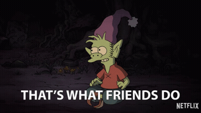 Cartoon Saying That's What Friends Do GIF