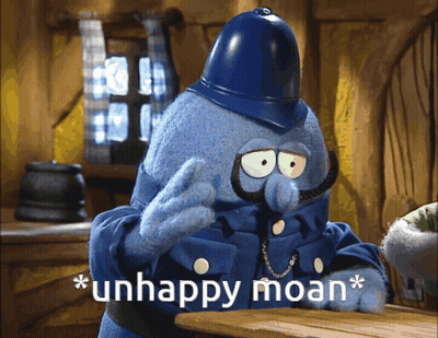 Cartoon Saying Unhappy Moan Blue Hat GIF