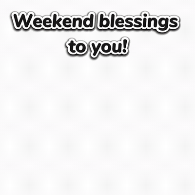 Cartoon Saying Weekend Blessings With Woman Waving