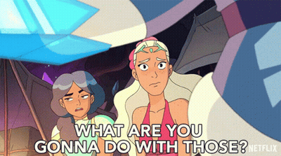 Cartoon Saying What Are You Gonna Do With Those GIF