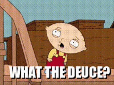 Cartoon Saying What The Deuce At Fence GIF
