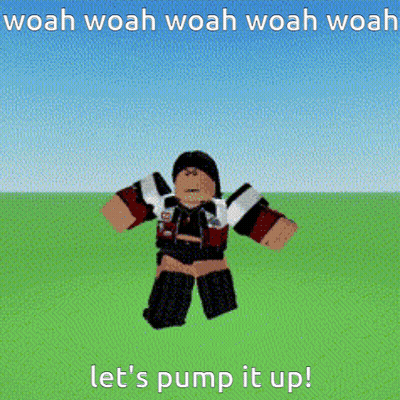 Cartoon Saying Woah Woah Woah Let's Pump It Up GIF