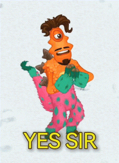 Cartoon Saying Yes Sir GIF