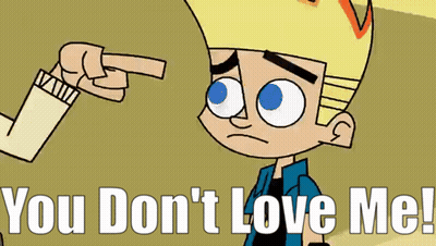 Cartoon Saying You Don't Love Me With Pointing Hand GIF