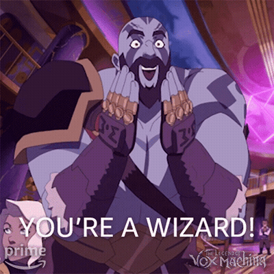 Cartoon Saying You're A Wizard Hands To Face GIF