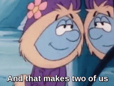 Cartoon Says And That Makes Two Of Us In Front Of Mirror GIF