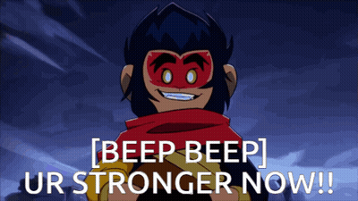 Cartoon Says Beep Beep Ur Stronger Now GIF