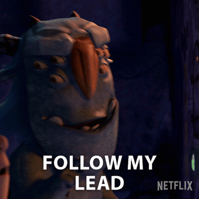 Cartoon Says Follow My Lead Netflix Ad GIF