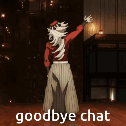 Cartoon Says Goodbye Chat Dark Background GIF