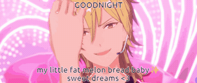 Cartoon Says Goodnight My Little Fat Melon Bread Baby Sweet Dreams GIF