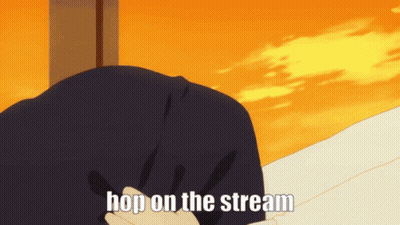 Cartoon Says Hop On The Stream GIF