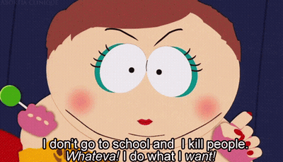Cartoon Says I Don't Go To School And I Kill People Whateva GIF