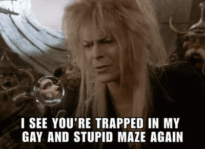 Cartoon Says I See You Are Trapped In My Gay And Stupid Maze Again GIF