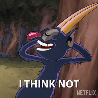 Cartoon Says I Think Not In Netflix Ad GIF