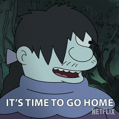 Cartoon Says It's Time To Go Home Netflix GIF
