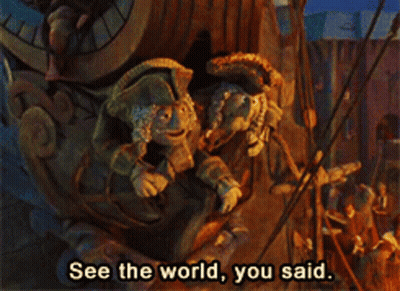 Cartoon Says See The World You Said GIF