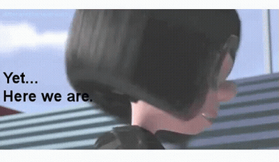 Cartoon Says Yet Here We Are GIF