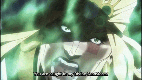 Cartoon Says You Are Caught In My Divine Sandstorm GIF