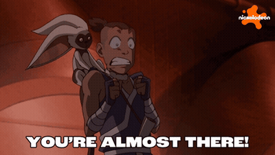 Cartoon Says You're Almost There On Nickelodeon Screen GIF
