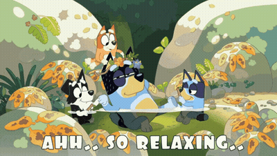 Cartoon Scene Ahh So Relaxing GIF