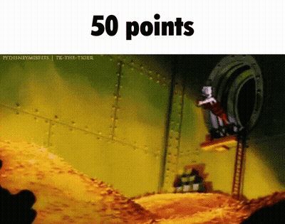 Cartoon Scene Saying 50 Points GIF