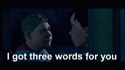 Cartoon Scene Saying I Got Three Words For You GIF