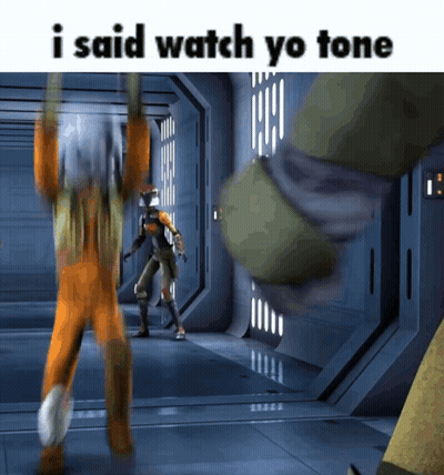 Cartoon Scene Saying I Said Watch Yo Tone GIF