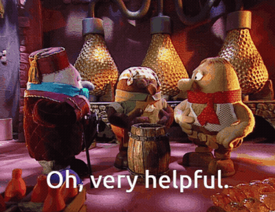 Cartoon Scene Saying Oh Very Helpful GIF