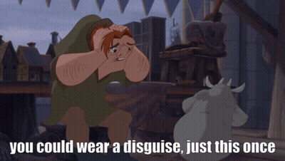Cartoon Scene Saying You Could Wear A Disguise Just This Once GIF