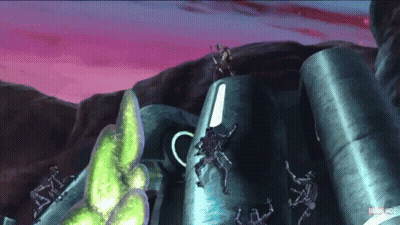 Cartoon Scene With Marvel Logo GIF