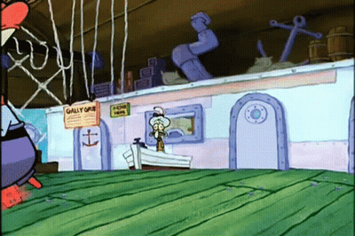 Cartoon Scene With Sign Saying Gally Ore GIF