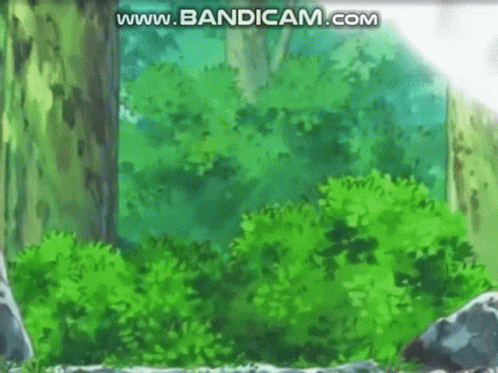 Cartoon Scene With Trees and Rocks Bandicam