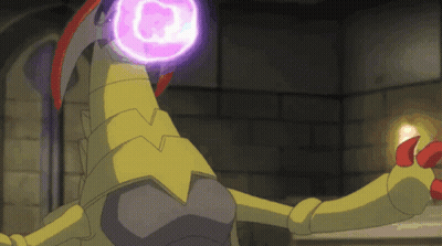 Cartoon Scorpion With Purple Circle On Head GIF