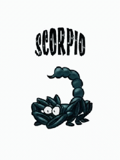 Cartoon Scorpion With Scorpio GIF