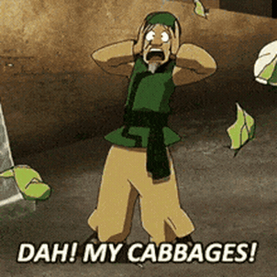 Cartoon Screaming Dah My Cabbage GIF