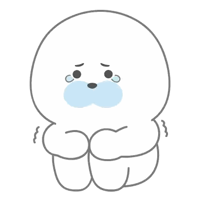 Cartoon Seal Crying Sticker