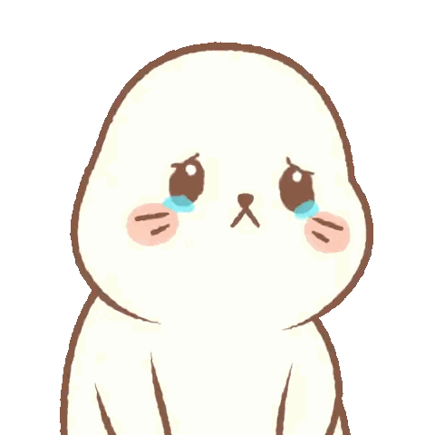 Cartoon Seal Crying With Tears Sticker