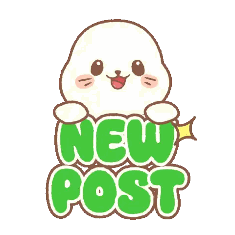 Cartoon Seal Holding New Post Sign GIF